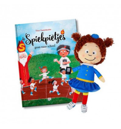 De Spiekpietjes - Pakket boek Spiekpiet naar school + pop meisje - Vanderheyden