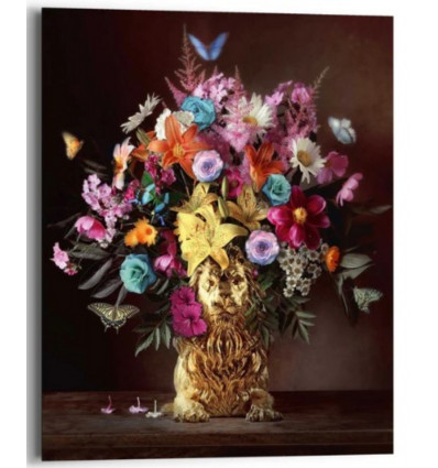 Deco panel - 40x50cm - lion vase