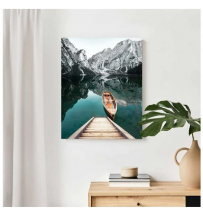 Deco panel - 40x50cm - glacier mountain lake
