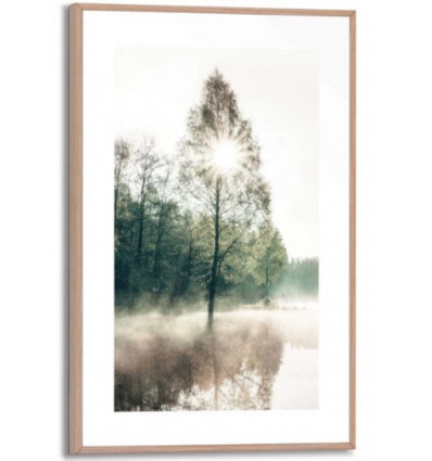 Slim frame wood - 20x30cm - sunny tree