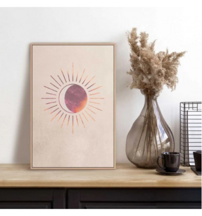 Slim frame wood - 20x30cm - sun & moon
