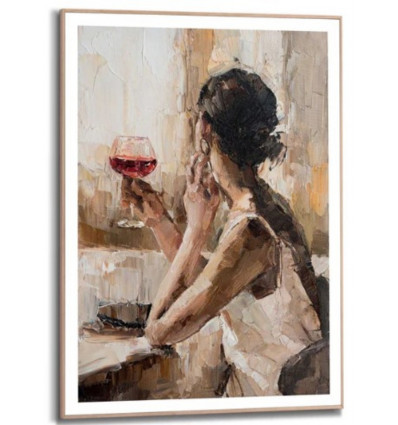 Slim frame wood - 50x70cm - drinking wine