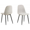 CELIA 4 stoelen - l. grijs Nesia 5 base staal mat zwart (enkel per 4 verkopen)
