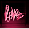 Mini acryl box neon - love