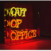 acrylic neon box - out of office
