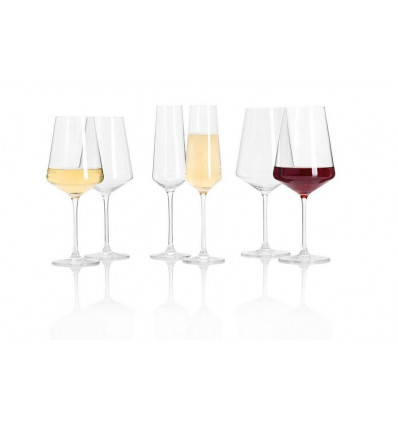 Leonardo PUCCINI - Glazen set 18dlg 6 champagne, 6 rode & 6 witte wijnglazen