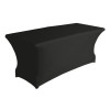 PEREL strechcover TAFELHOES voor rechthoekige partytafels - kleur zwart