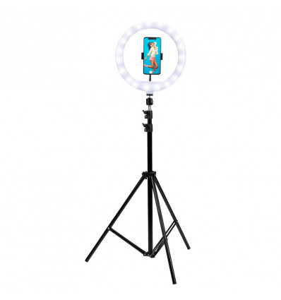 GRUNDIG XXL LED ringlamp met statief en telefoonhouder - 3 lichtstanden