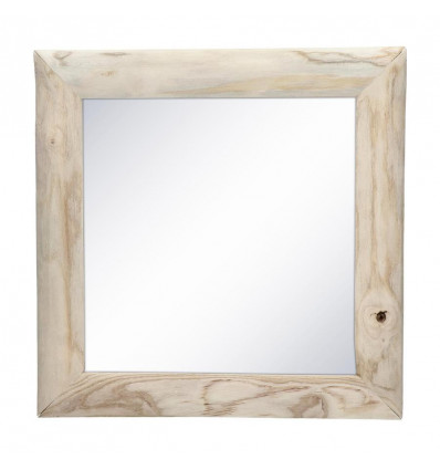 Pomax PAULY spiegel - 60x2.5x60cm - hout naturel paulownia spiegelglas
