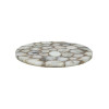 Pomax AGATA tafelblad in agaat steen - 45x2cm - wit