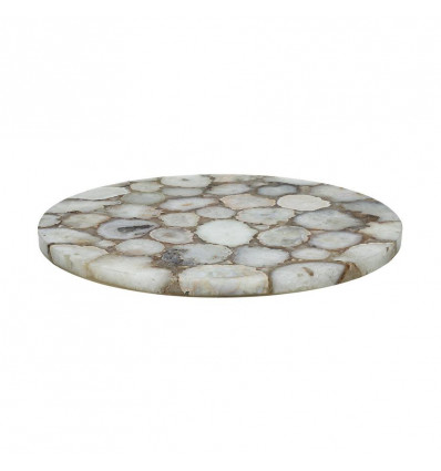 Pomax AGATA tafelblad in agaat steen - 55x2cm - wit