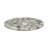 Pomax AGATA tafelblad in agaat steen - 55x2cm - wit