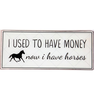 Sign - I used to have money... - 30x13cm
