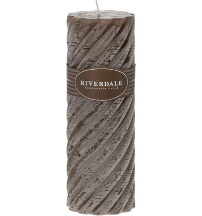 Riverdale SWIRL geur kaars - 7.5x23cm - mokka