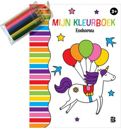 Eenhoorns - Kleurboek met kleurpotloden