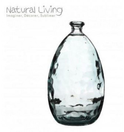NATURAL LIVING Lou vaas - 17xH30cm - gerecycleerd glas