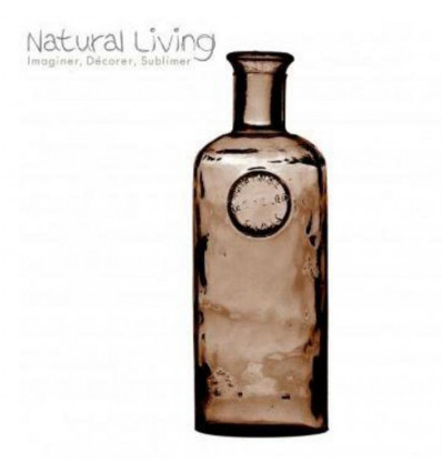 NATURAL LIVING Adele drinkfles - 2.3L 13xH35cm - amber gerecycleerd glas