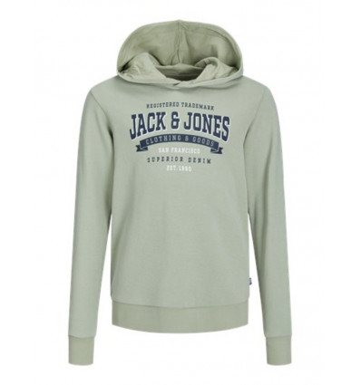 JACK & JONES B Sweater m/ kap LOGO - desert sage - 128