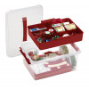 Sunware Q-LINE multi box 15L - opbergbox transparant rood 40x30x18cm