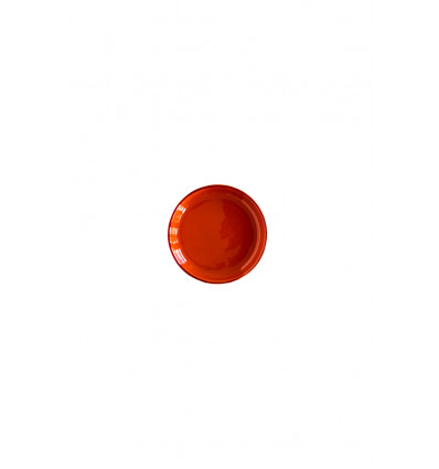 VAL Estela bord 12cm - d. oranje met d. rode lijn