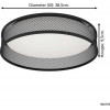 EGLO Plafondlamp LUPPINERIA LED - 38,5cm zwart/wit