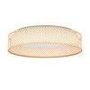 EGLO Plafondlamp LUPPINERIA LED - 38cm - bambus/wit