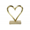 CARICE Ornament hart - L 14x5x16.5cm - goud