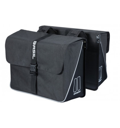 BASIL Forte double bag 35L - black/black dubbele fietstas