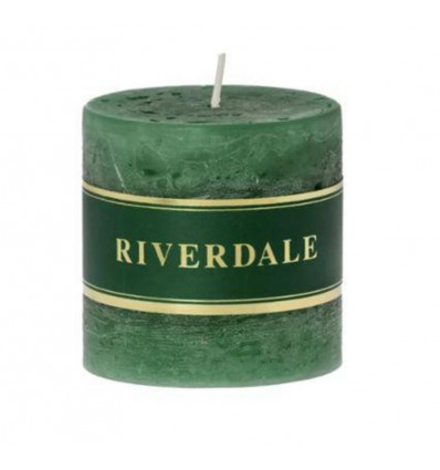 Riverdale PILLAR kaars - 7x7cm - groen