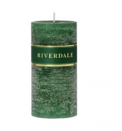 Riverdale kaars - 7x14cm - pillar groen