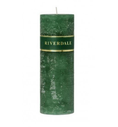 Riverdale PILLAR kaars - 7x20cm - groen