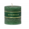 Riverdale PILLAR kaars - 9x9cm - groen
