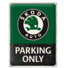 Tin sign 30x40cm Skoda - Parking only
