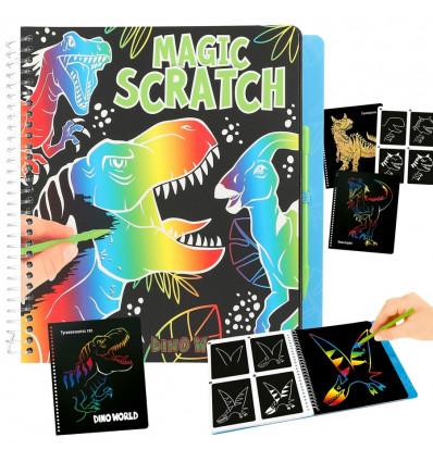DINO WORLD Magic scratch boek