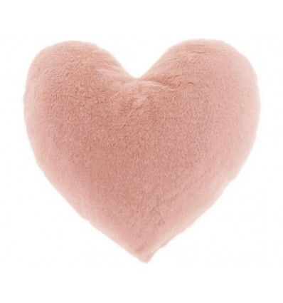 UNIQUE Heart kussen - 45x35cm - old pink 8501018op