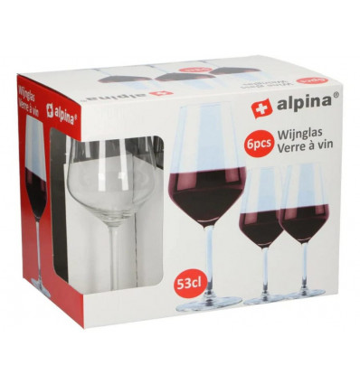 ALPINA Rode wijnglazen 530ml - 6st.