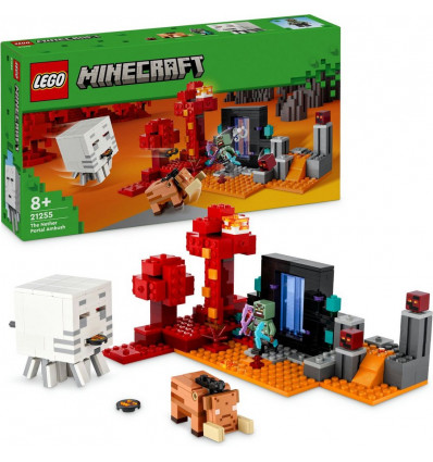 LEGO Minecraft 21255 Hinderlaag bij het Nether-portaal