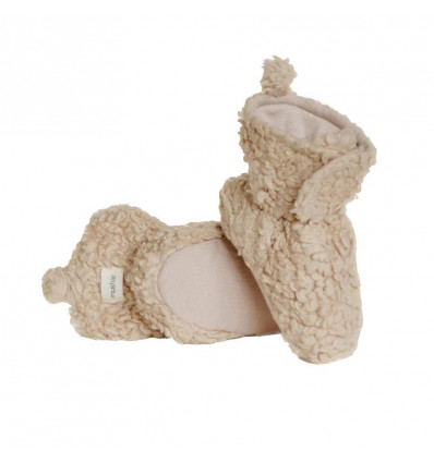 MUSHIE Cozy baby booties - 0/3m- oatmeal