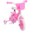 VOLARE Flowerie fiets 10inch - roze/ wit