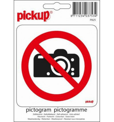 PICKUP Pictogram - verboden fotograferenP828 - 10x10