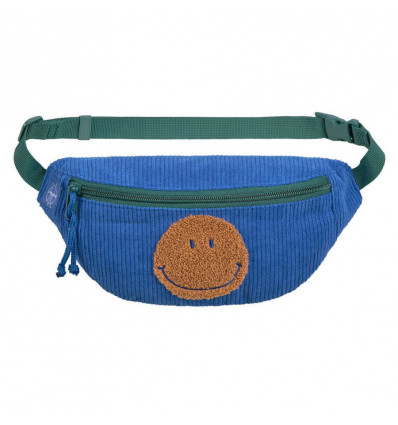 LASSIG Cord Little Gang - Mini bum bag heuptasje - smile blue