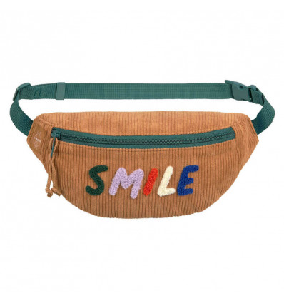 LASSIG Cord Little Gang - Mini bum bag heuptasje - smile caramel
