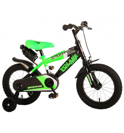 VOLARE Sportivo fiets 14inch- neon groen/ zwart