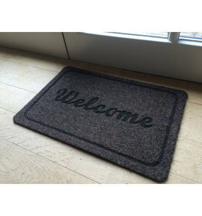 STAR voetmat - 40x60cm - Welcome bruin
