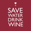 PPD Servetten - 25x25cm - Save water drink wine bordeaux