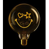 MESSAGE IN THE BULB - Smiley heart & star G125/ E27/ 2W/ 2200K