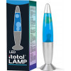 I-TOTAL Lavalamp - blue light/ white wax / silver base