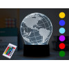I-TOTAL 3D lamp Wereld touch met afstandsbediening