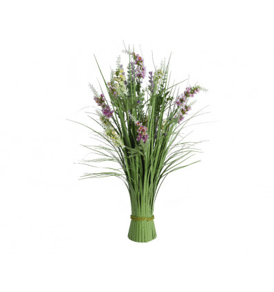 Gras boeket met violetjes - 40cm