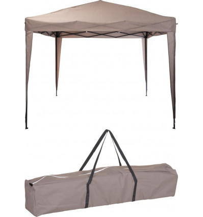 Partytent vouwbaar - 300x300cm - taupe easy-up